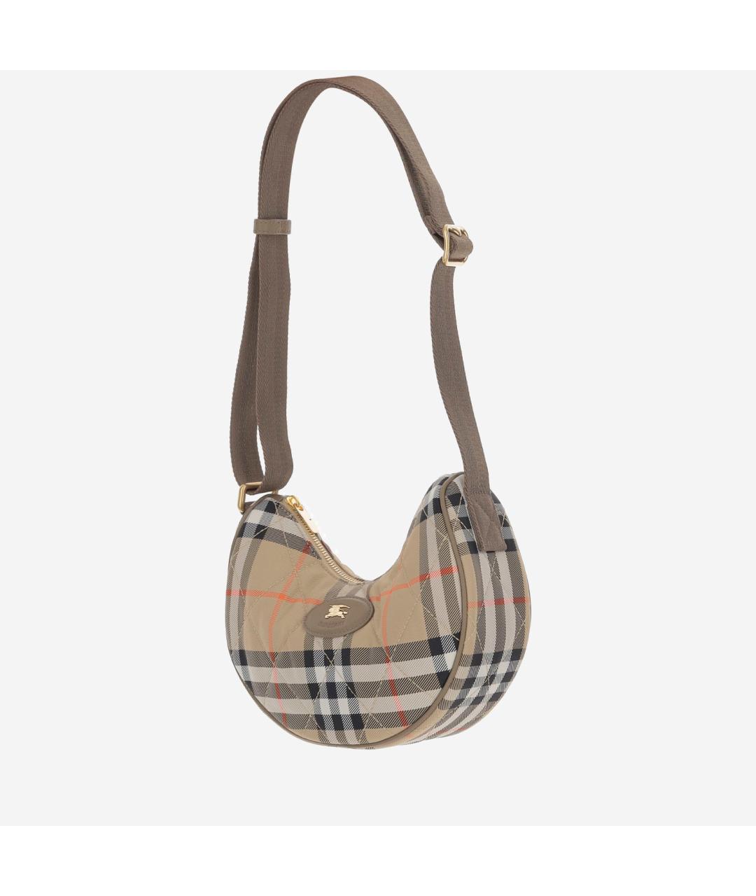 BURBERRY Бежевая синтетическая сумка через плечо, фото 2