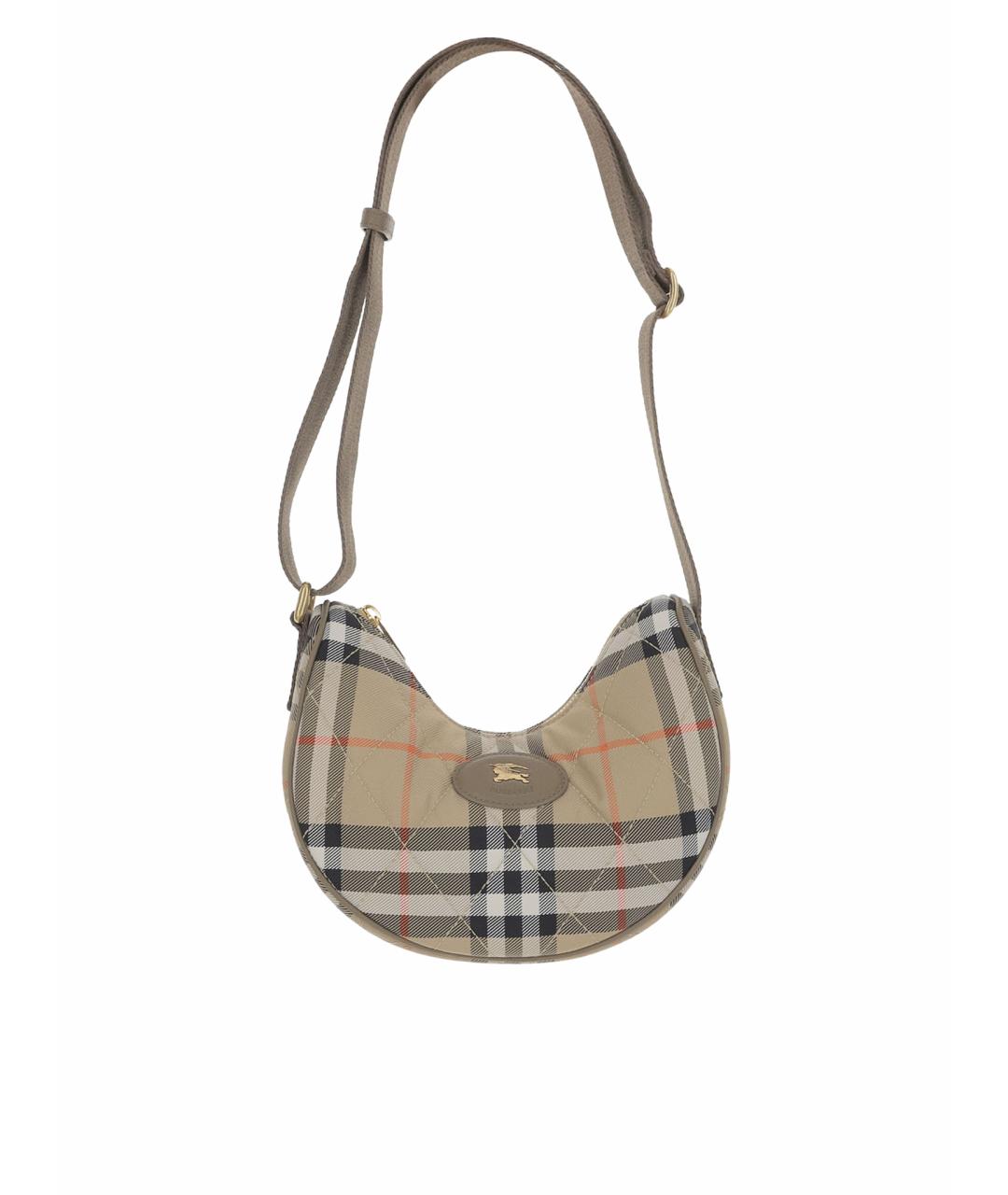 BURBERRY Бежевая синтетическая сумка через плечо, фото 1