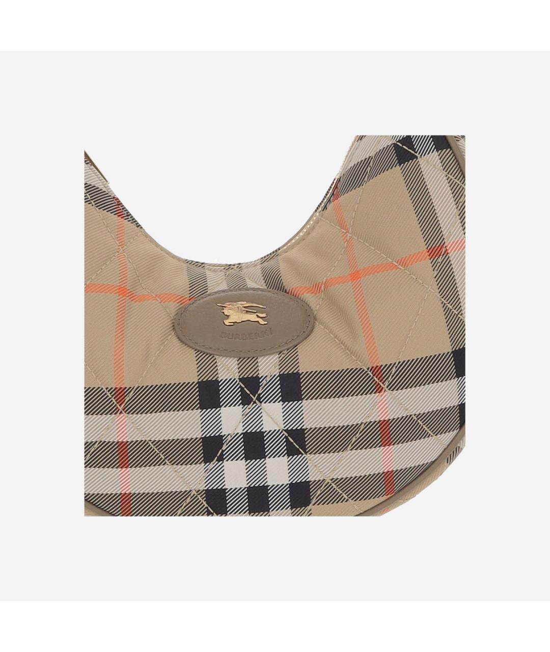 BURBERRY Бежевая синтетическая сумка через плечо, фото 4