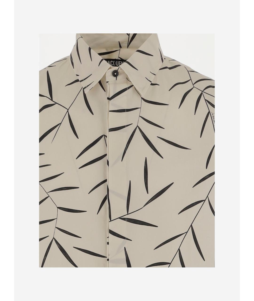 JACQUEMUS Бежевая хлопковая кэжуал рубашка, фото 3