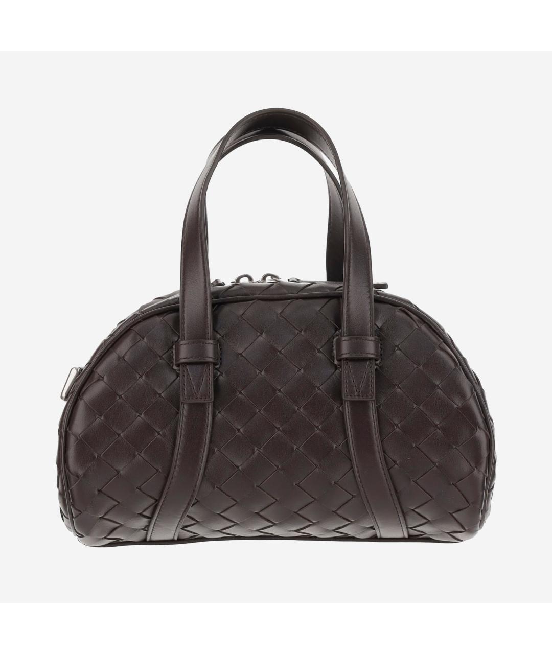 BOTTEGA VENETA Коричневая кожаная сумка на плечо, фото 3