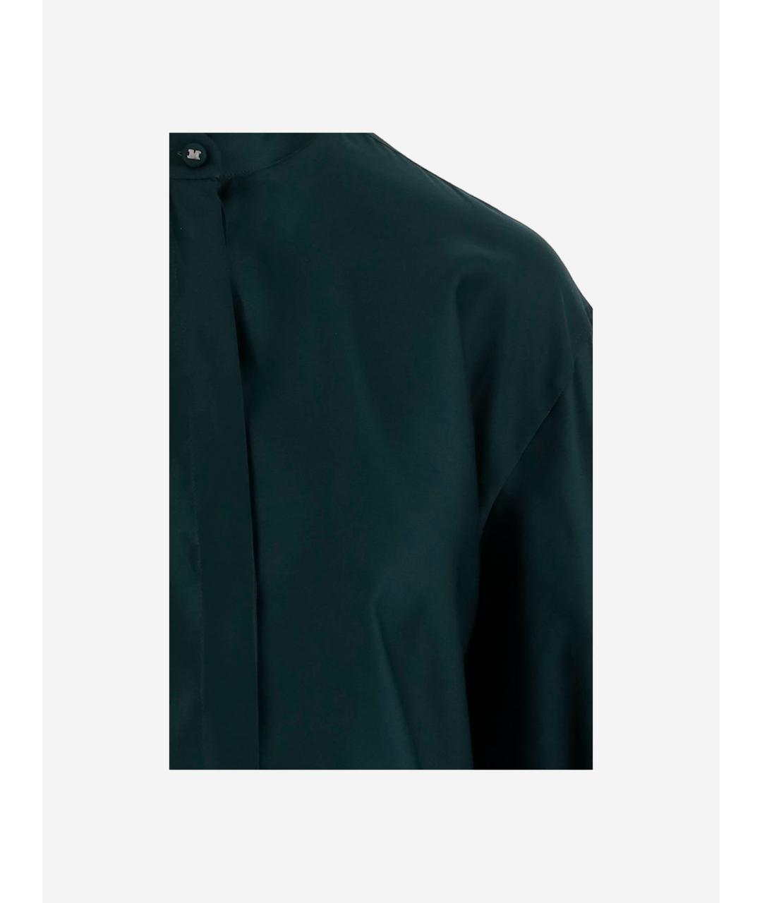 MAX MARA Зеленая хлопковая рубашка, фото 3