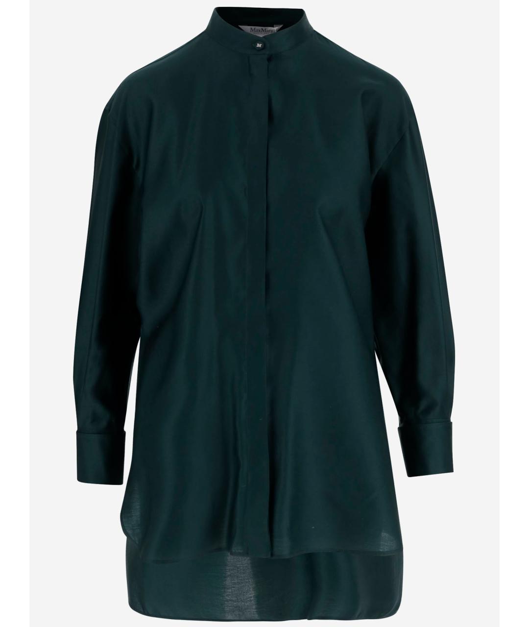 MAX MARA Зеленая хлопковая рубашка, фото 4