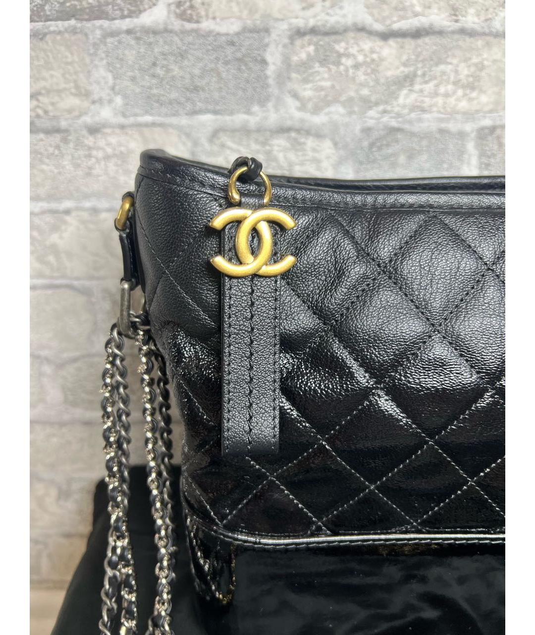 CHANEL Черная кожаная сумка через плечо, фото 4
