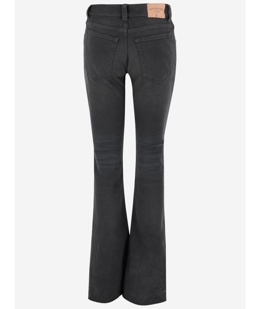 BALENCIAGA Черные хлопковые джинсы клеш, фото 2