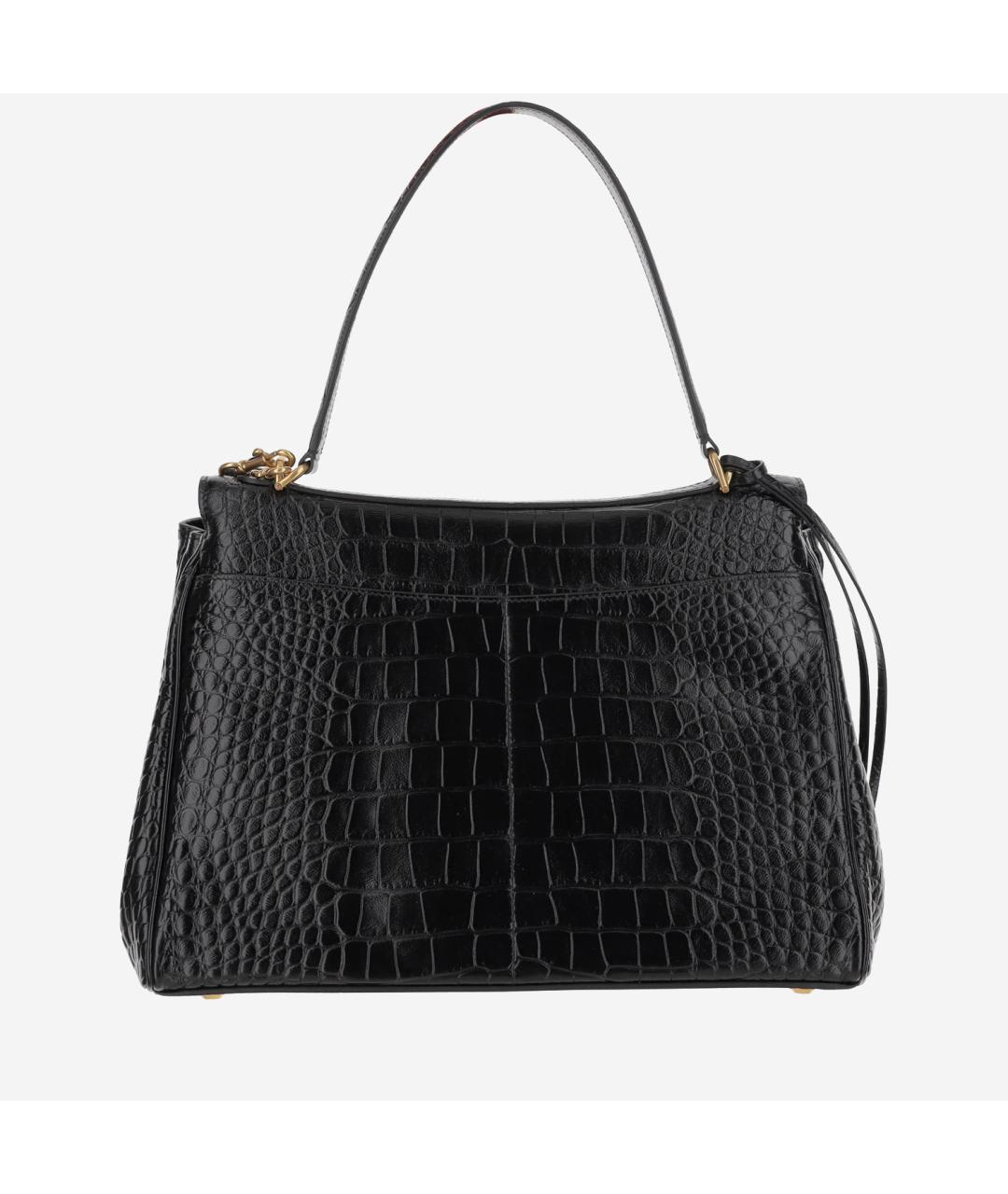 BALENCIAGA Черная кожаная сумка тоут, фото 3