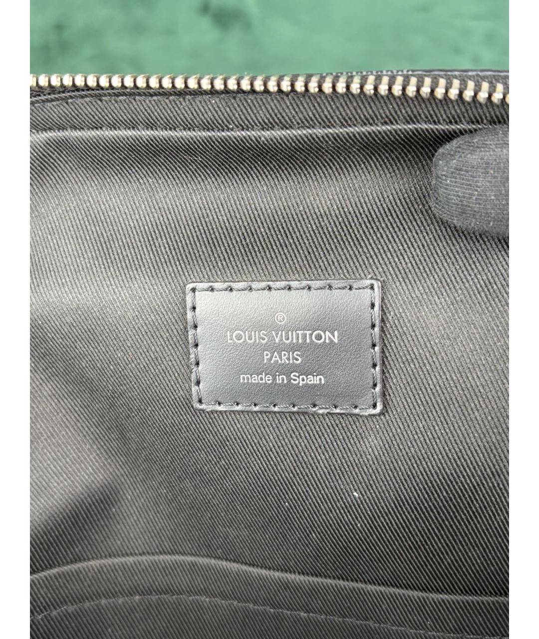 LOUIS VUITTON Черная кожаная сумка на плечо, фото 7