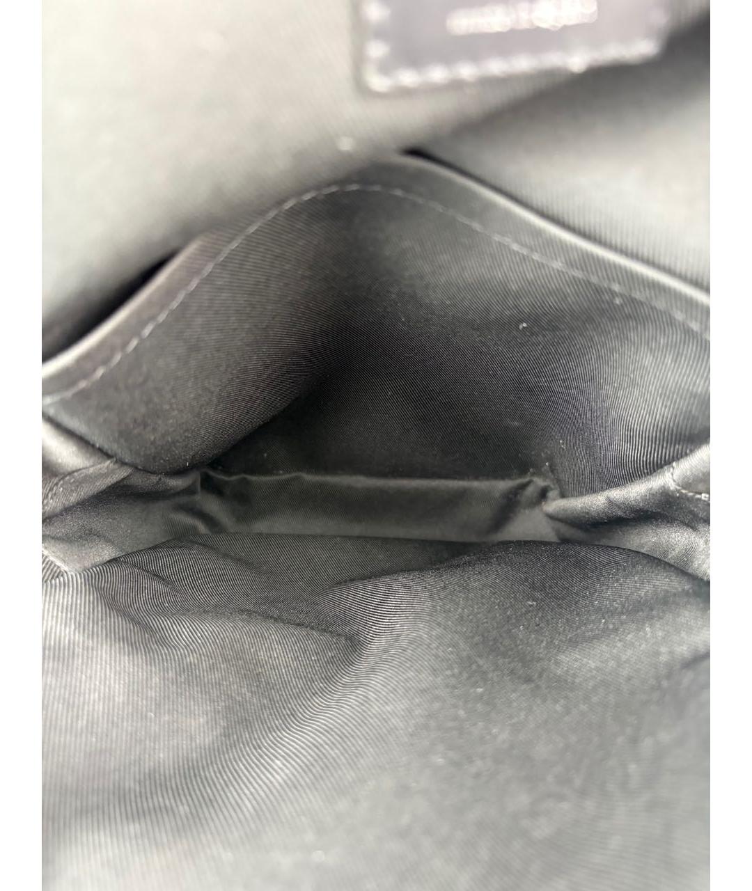 LOUIS VUITTON Черная кожаная сумка на плечо, фото 8
