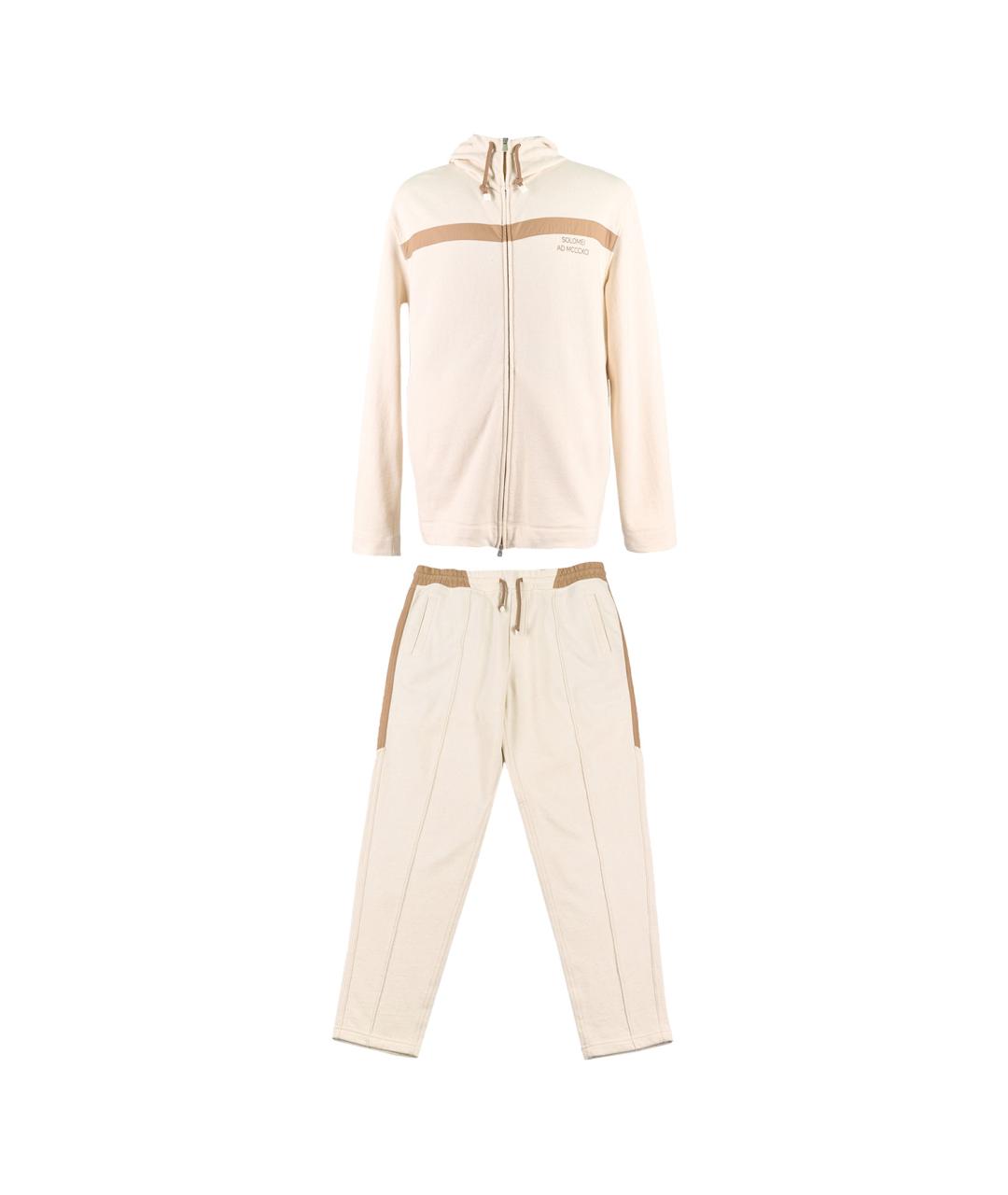 BRUNELLO CUCINELLI Бежевый хлопковый спортивный костюм, фото 1