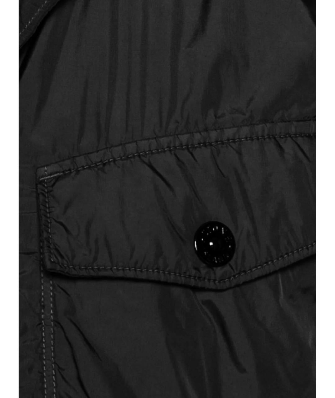 STONE ISLAND Черная полиамидовая куртка, фото 2