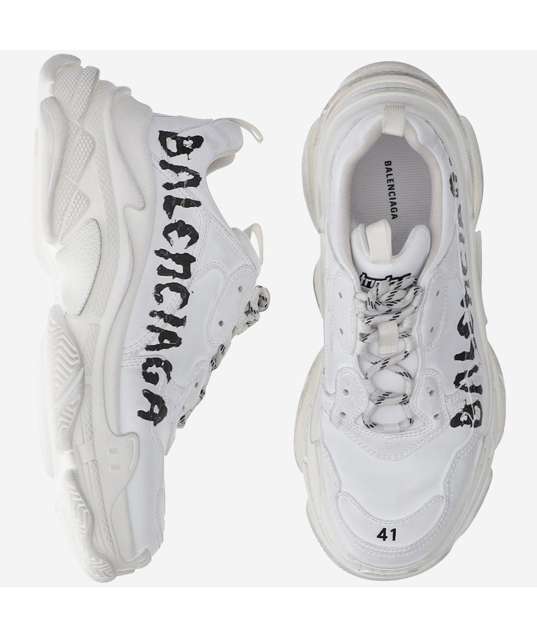 BALENCIAGA Белые низкие кроссовки / кеды, фото 2