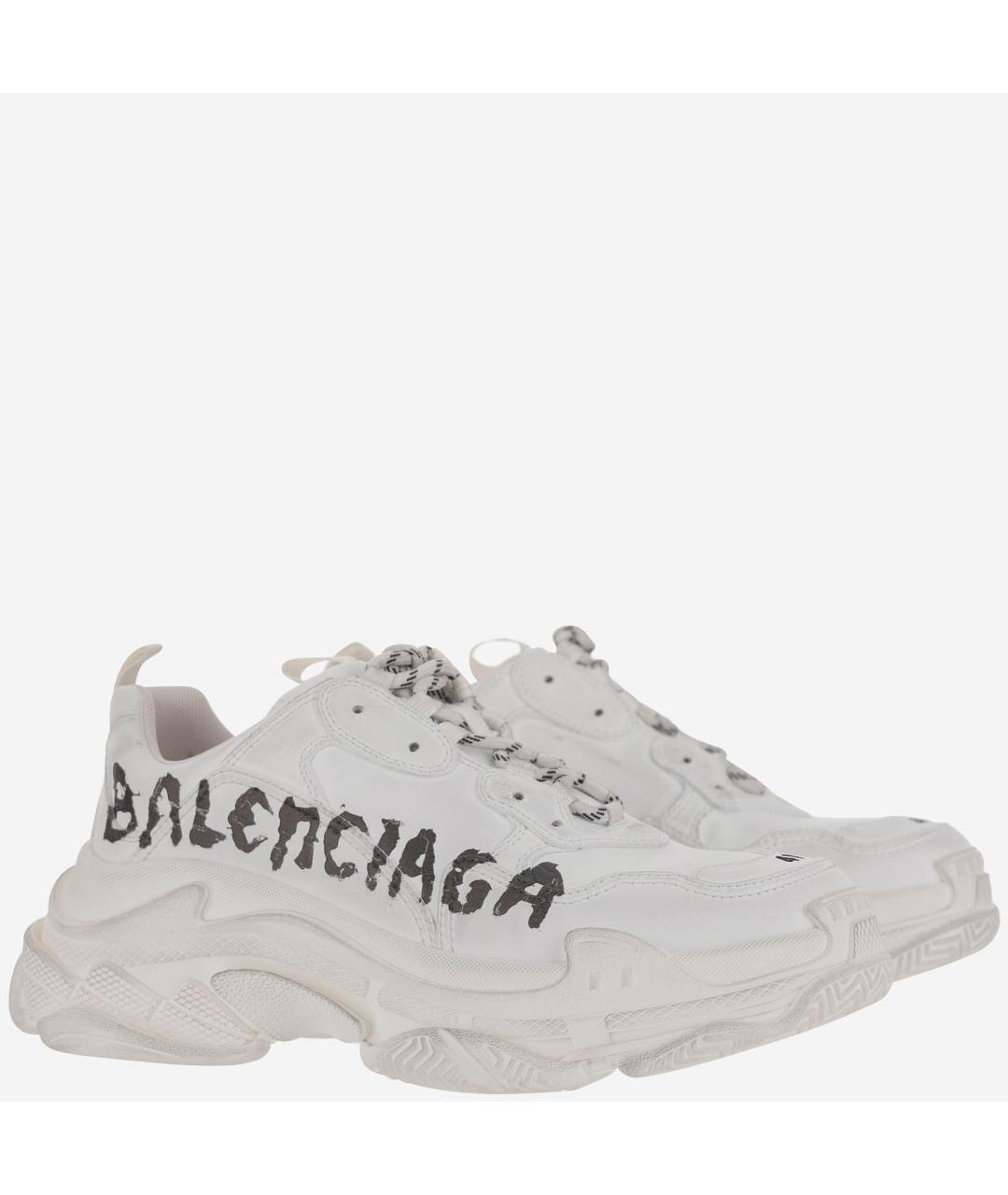 BALENCIAGA Белые низкие кроссовки / кеды, фото 3