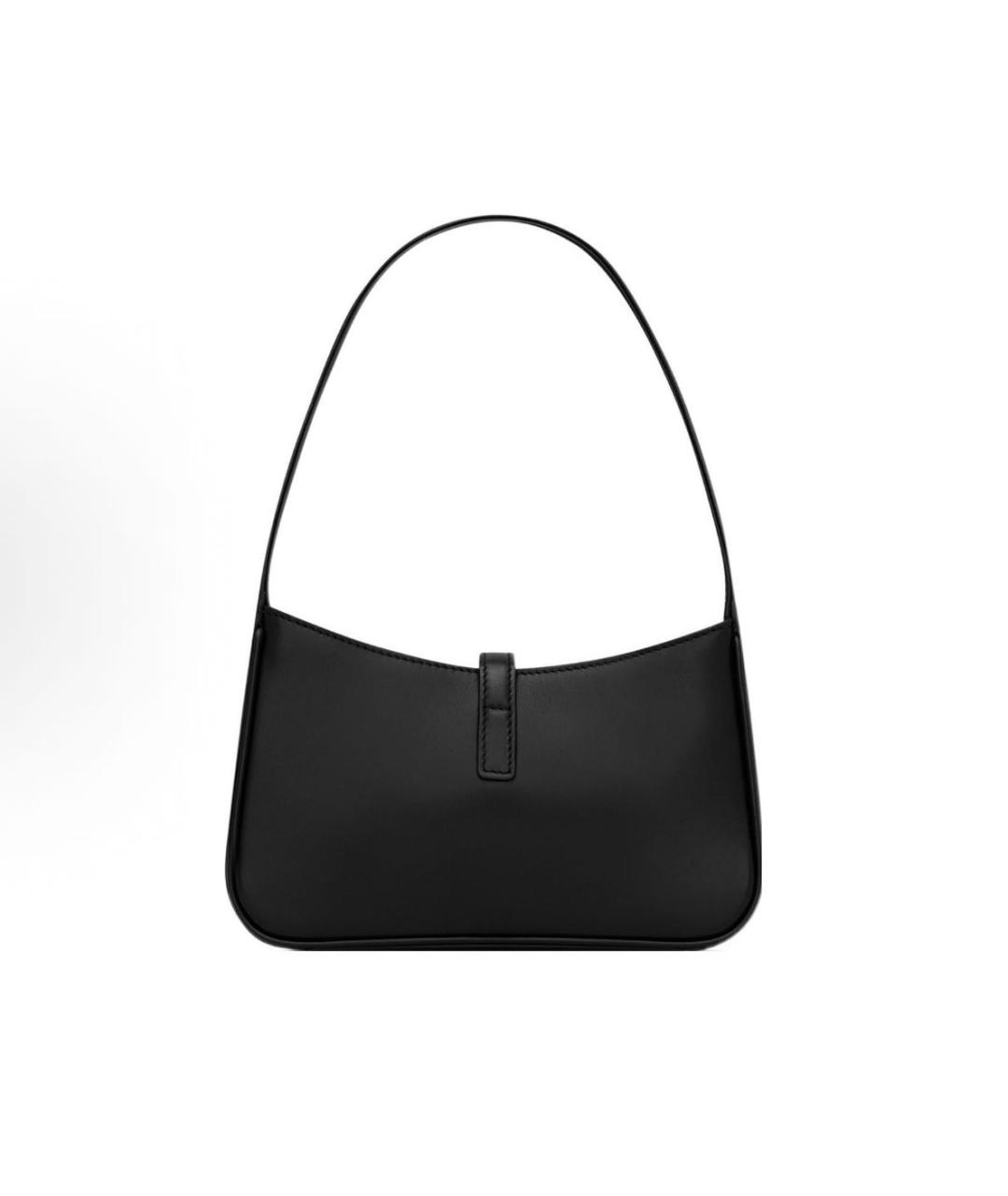 SAINT LAURENT Черная кожаная сумка с короткими ручками, фото 2