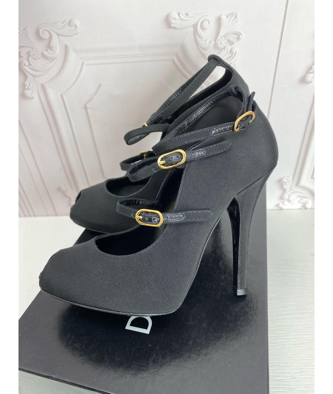 DOLCE&GABBANA Черные кожаные туфли, фото 5