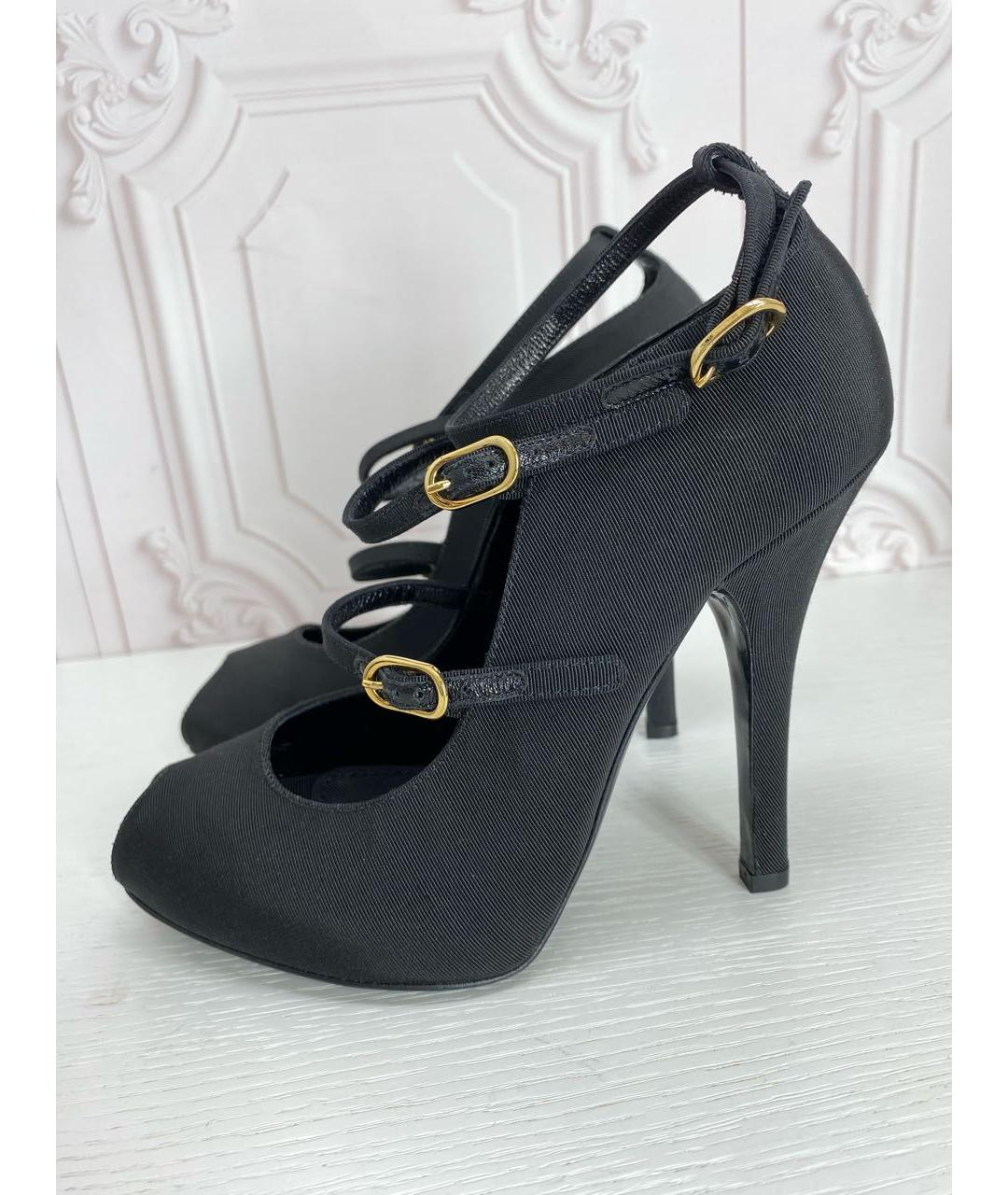 DOLCE&GABBANA Черные кожаные туфли, фото 3