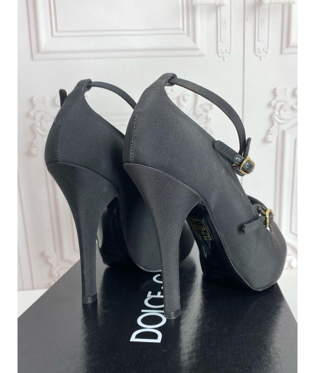 DOLCE&GABBANA Черные кожаные туфли, фото 4