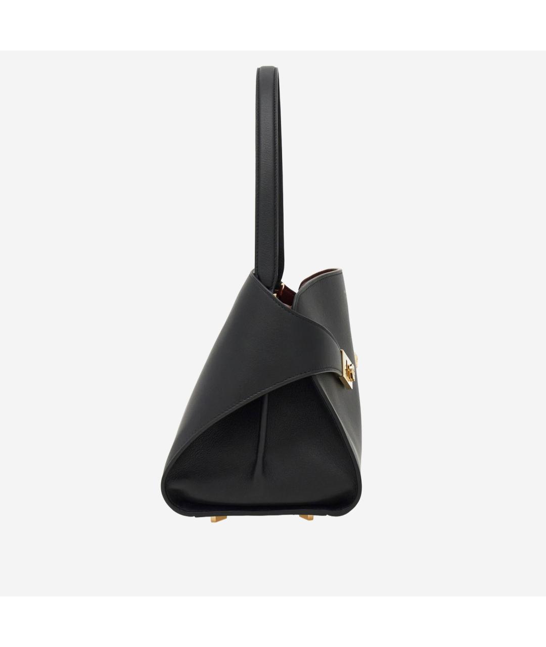 FERRAGAMO Черная кожаная сумка тоут, фото 2