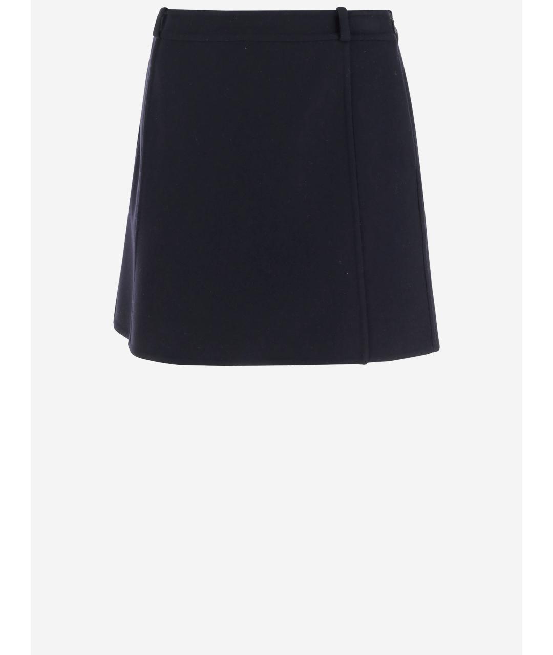 JIL SANDER Темно-синяя юбка мини, фото 4