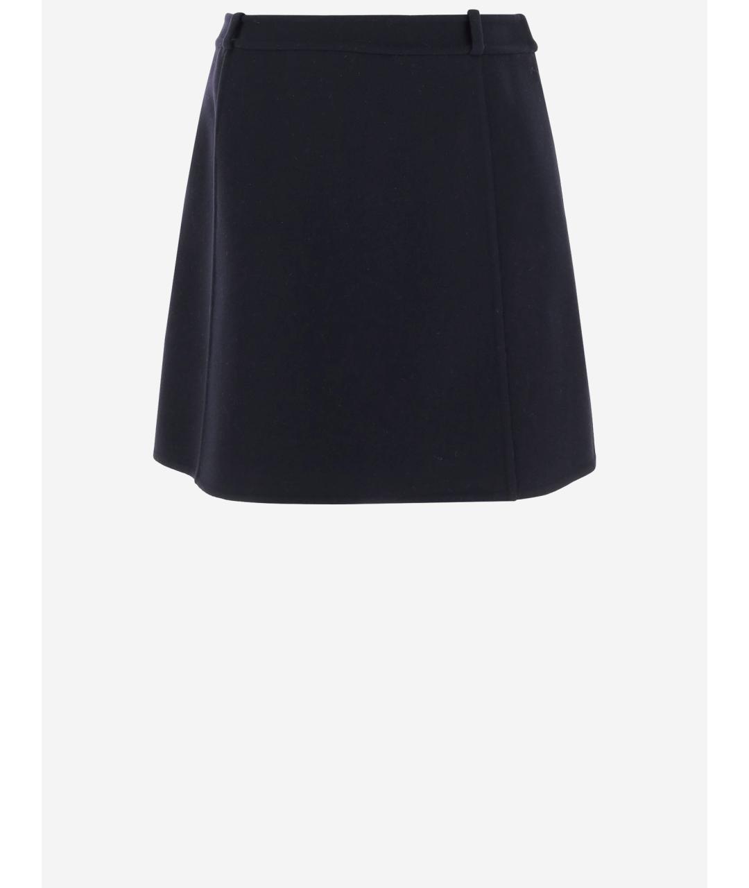 JIL SANDER Темно-синяя юбка мини, фото 2