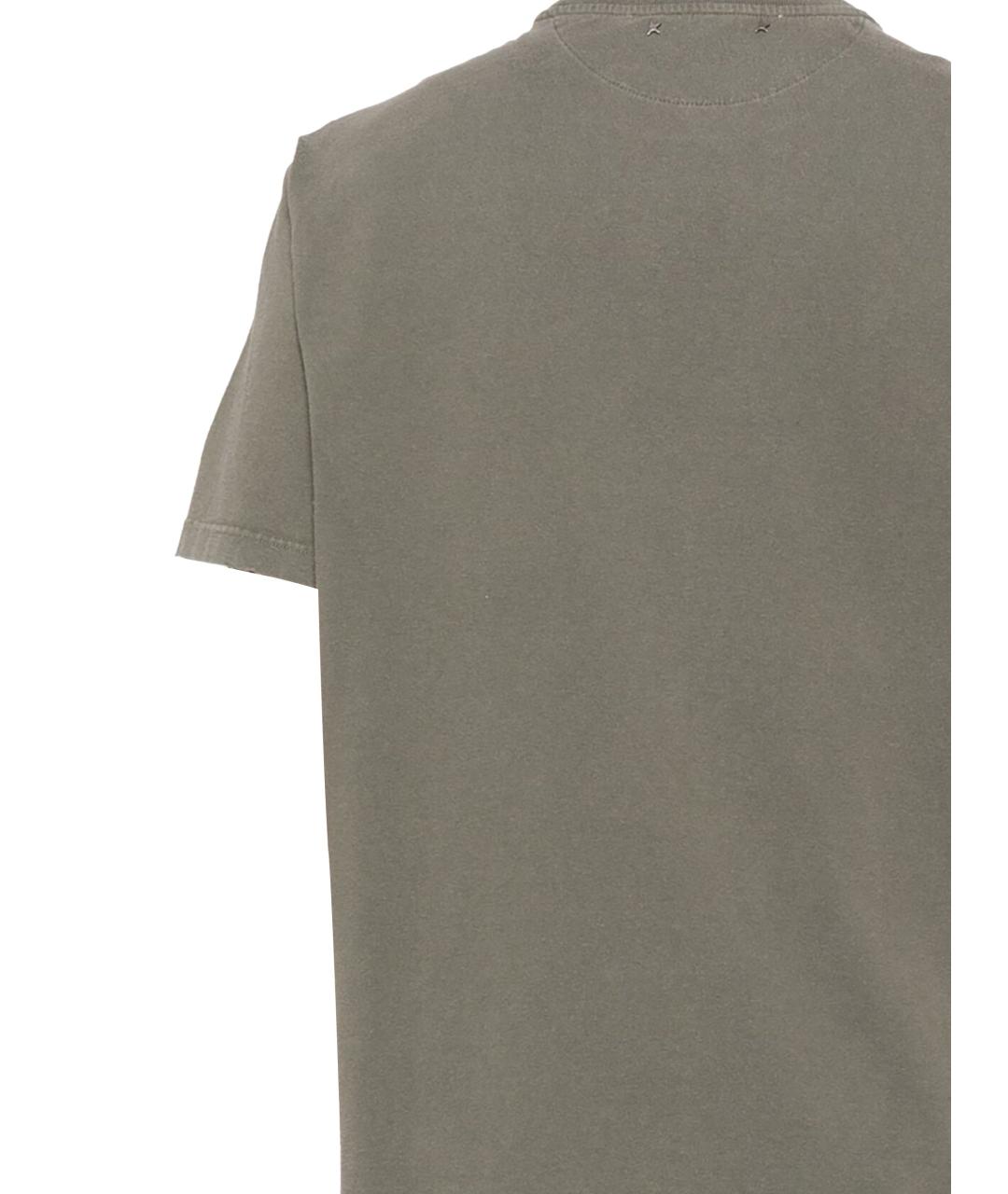 GOLDEN GOOSE DELUXE BRAND Зеленая хлопковая футболка, фото 3