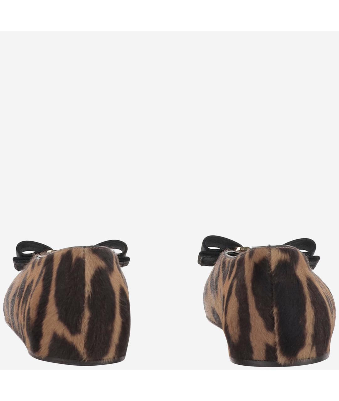 FERRAGAMO Коричневые балетки, фото 4