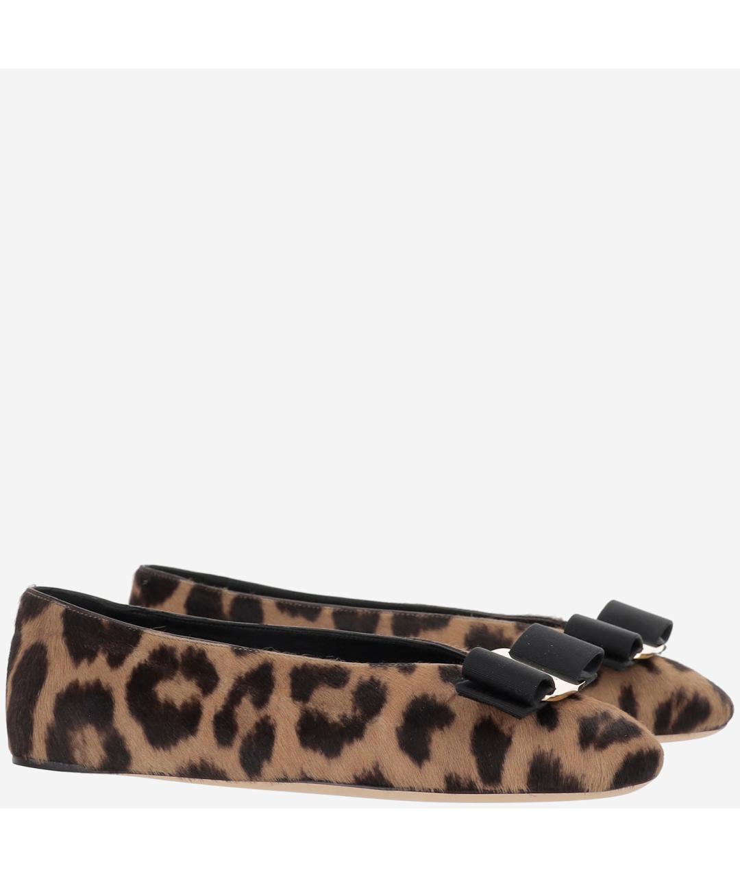 FERRAGAMO Коричневые балетки, фото 3