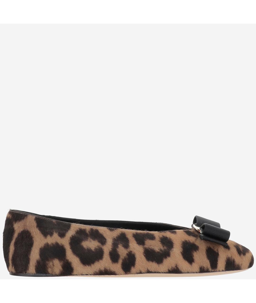 FERRAGAMO Коричневые балетки, фото 6