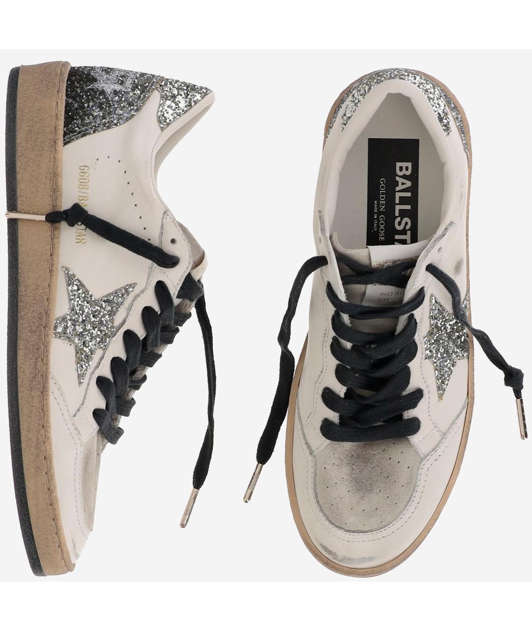 GOLDEN GOOSE DELUXE BRAND Бежевые кожаные кеды, фото 2