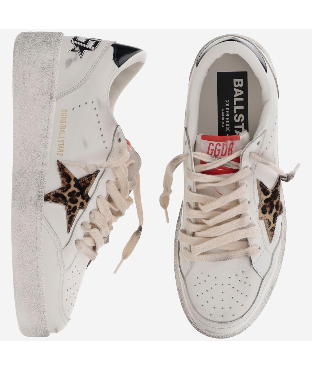 GOLDEN GOOSE DELUXE BRAND Белые кожаные кеды, фото 2
