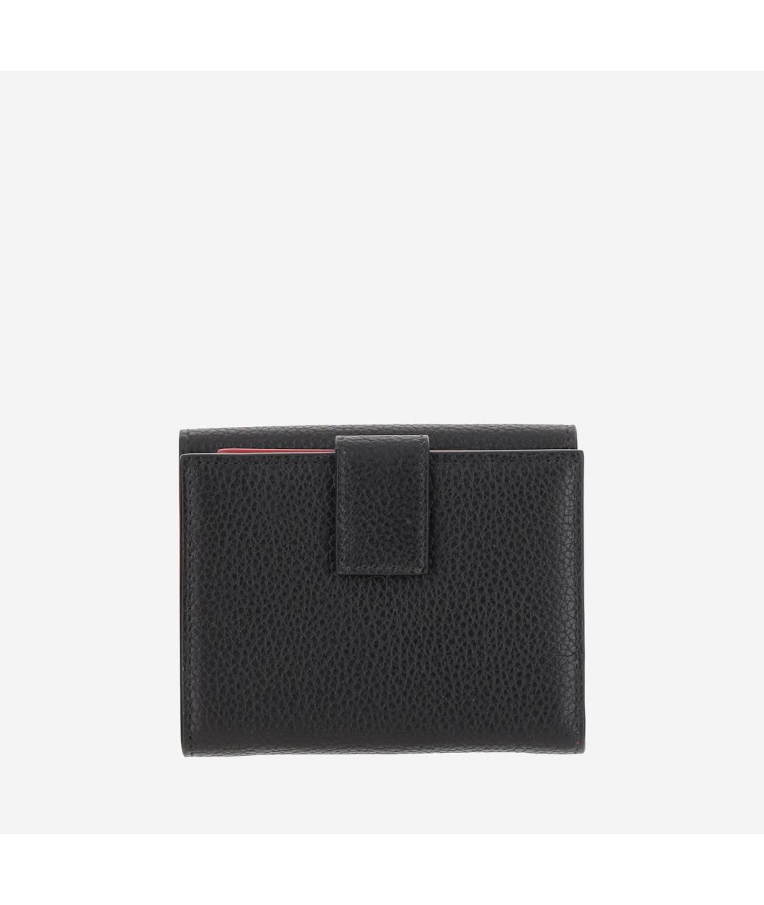 FERRAGAMO Черный кожаный кошелек, фото 3