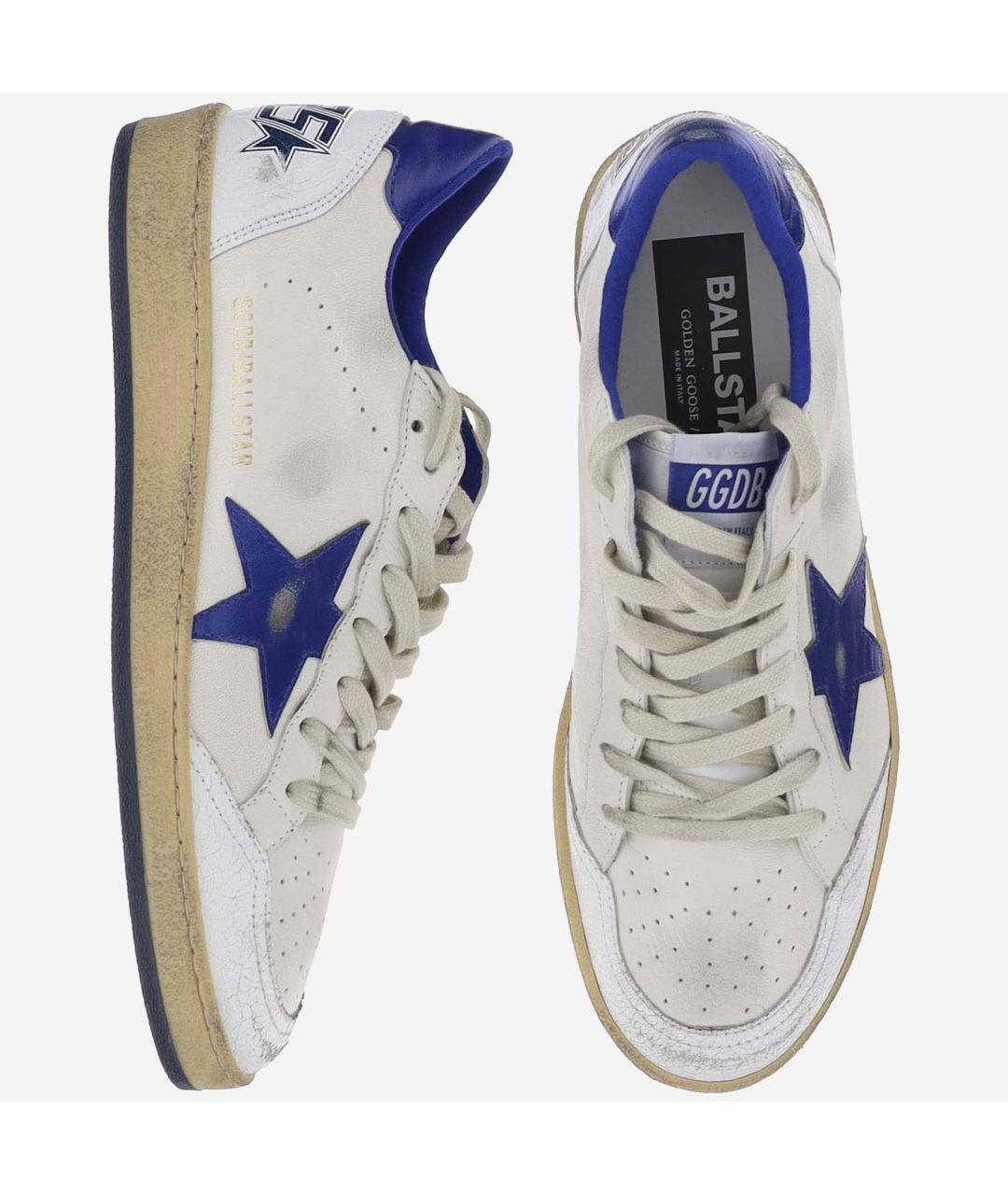 GOLDEN GOOSE DELUXE BRAND Белые кожаные низкие кроссовки / кеды, фото 2