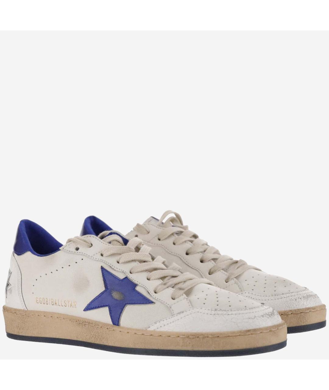 GOLDEN GOOSE DELUXE BRAND Белые кожаные низкие кроссовки / кеды, фото 3