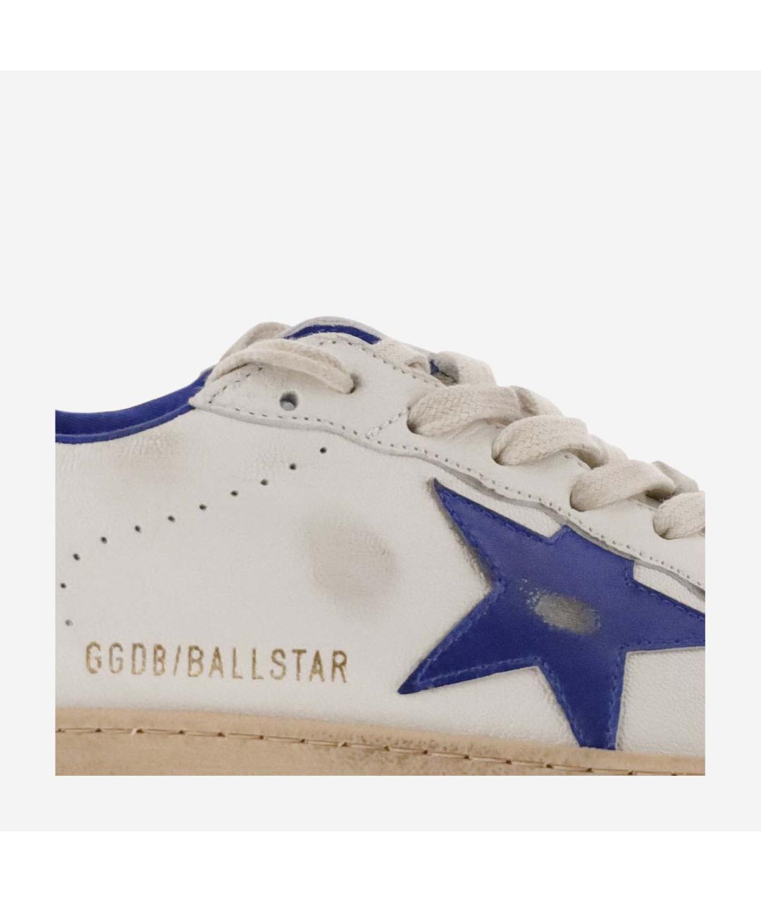 GOLDEN GOOSE DELUXE BRAND Белые кожаные низкие кроссовки / кеды, фото 5
