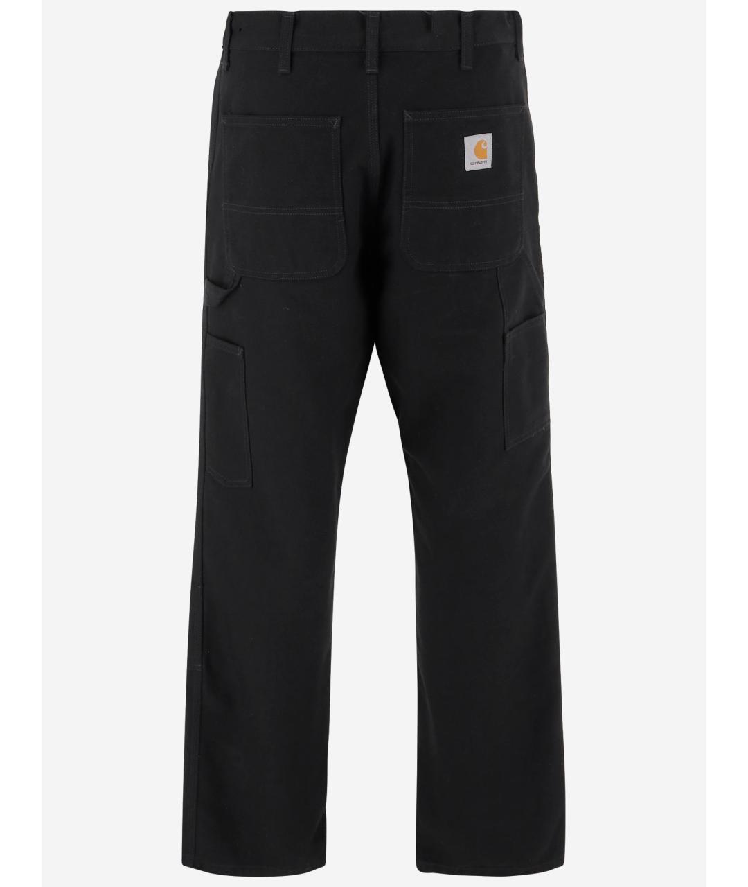 CARHARTT WIP Черные хлопковые повседневные брюки, фото 2