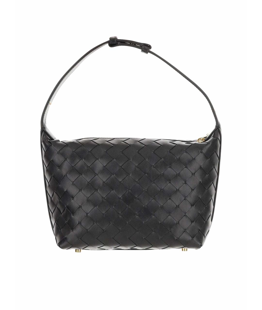 BOTTEGA VENETA Черная кожаная сумка через плечо, фото 1