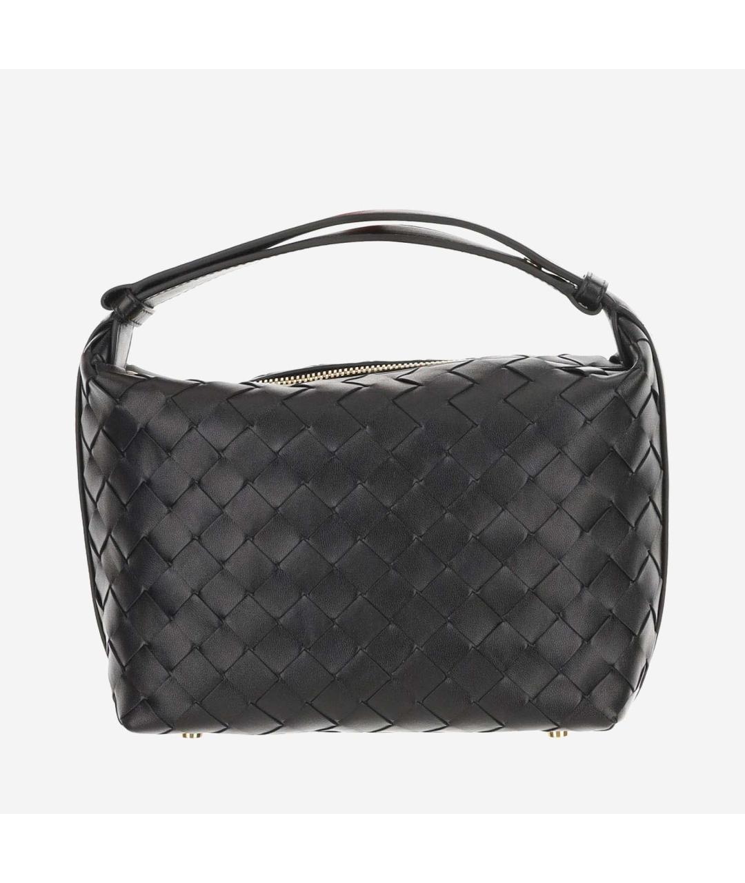 BOTTEGA VENETA Черная кожаная сумка через плечо, фото 2