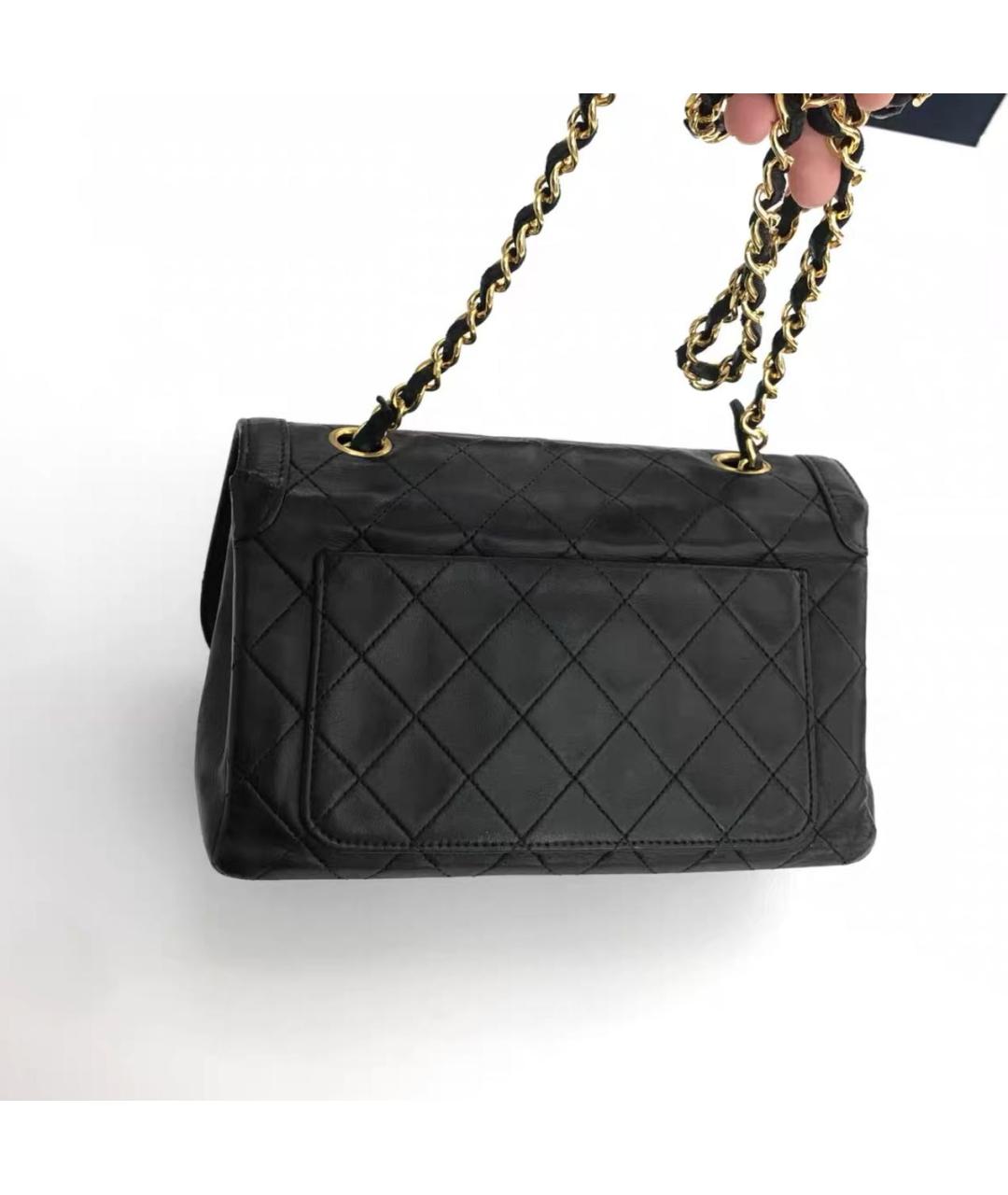 CHANEL Черная кожаная сумка через плечо, фото 4