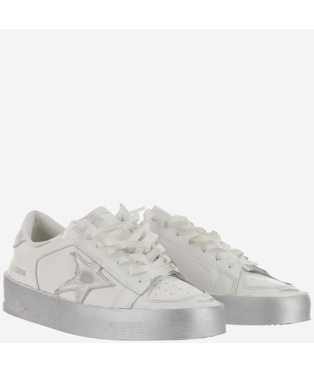 GOLDEN GOOSE DELUXE BRAND Белые кожаные кроссовки, фото 3