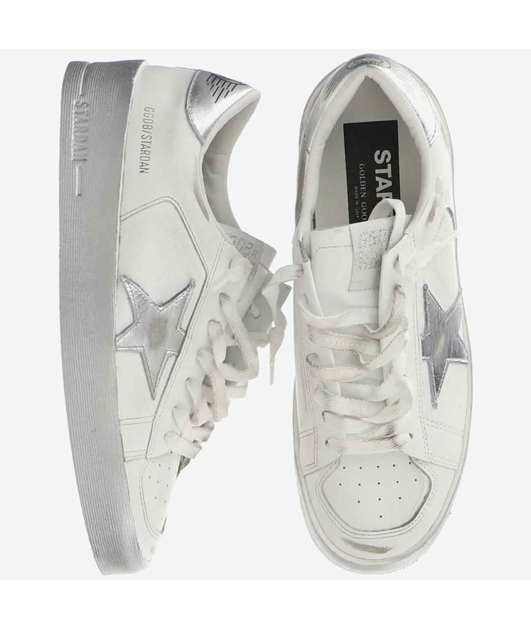 GOLDEN GOOSE DELUXE BRAND Белые кожаные кроссовки, фото 2