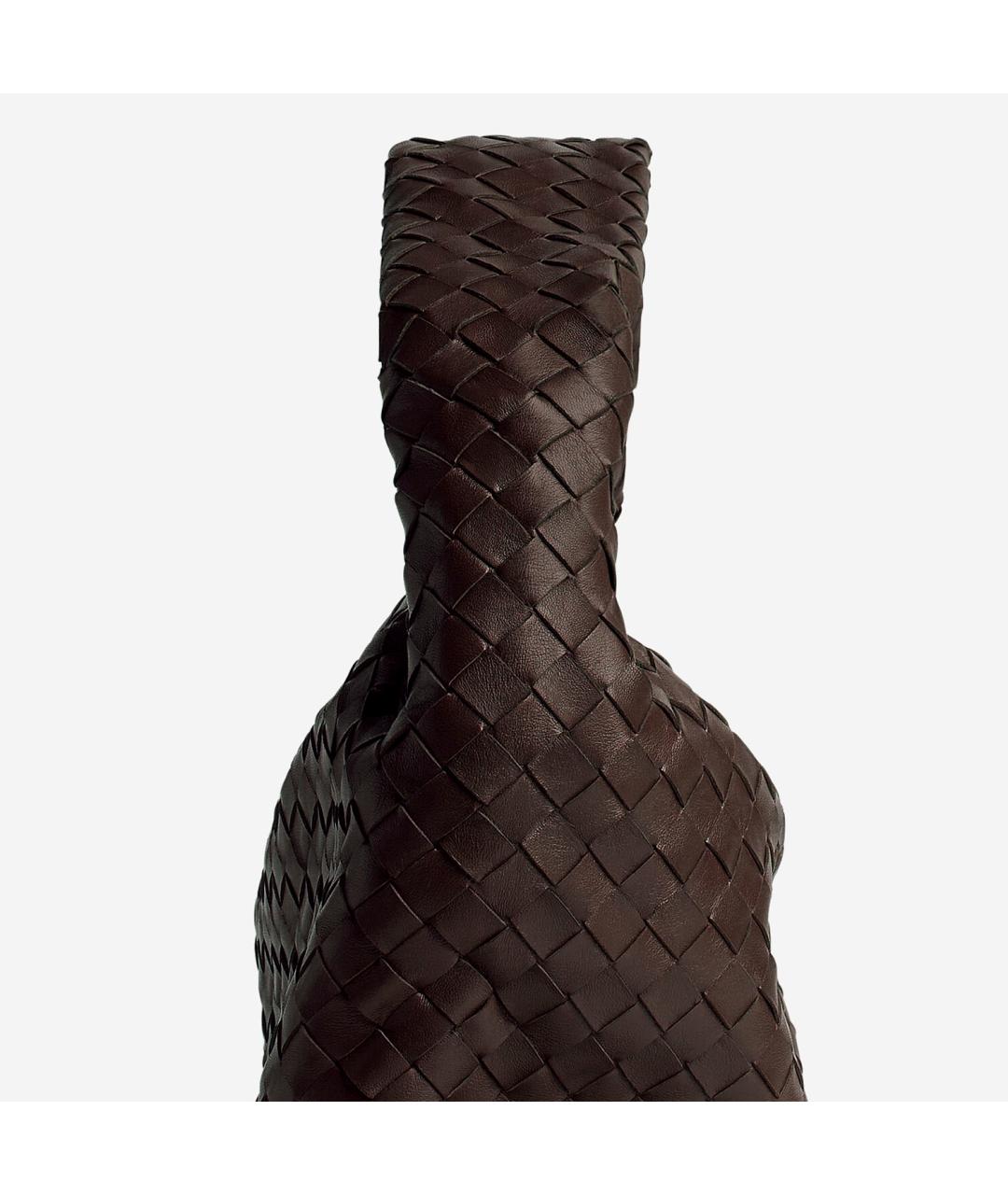 BOTTEGA VENETA Коричневая кожаная сумка с короткими ручками, фото 4