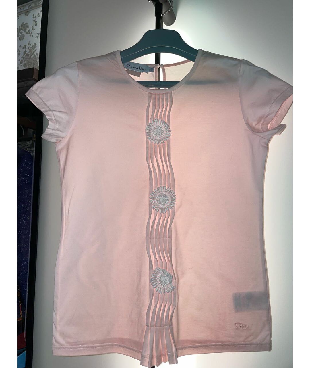 CHRISTIAN DIOR Розовый хлопковый детская футболка / топ, фото 5