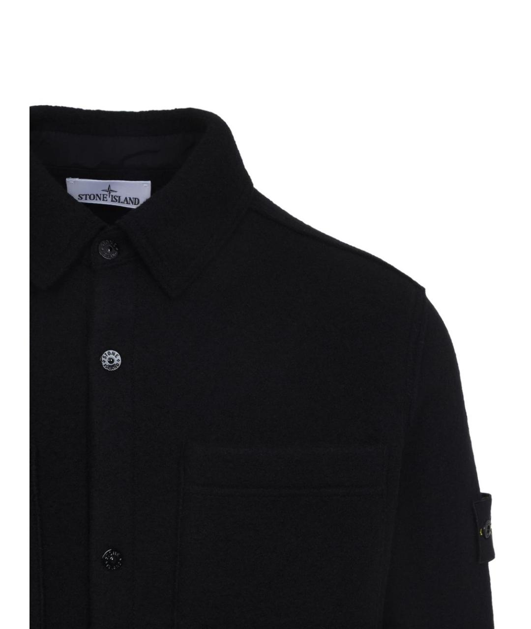 STONE ISLAND Черная кэжуал рубашка, фото 3