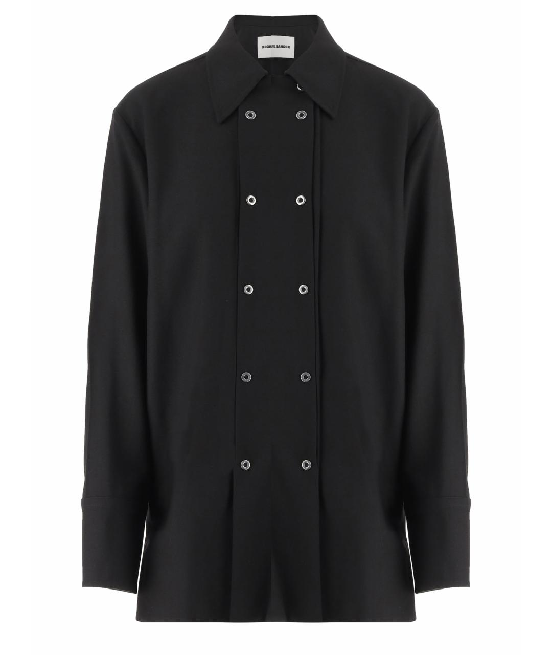 JIL SANDER Черное пальто, фото 1