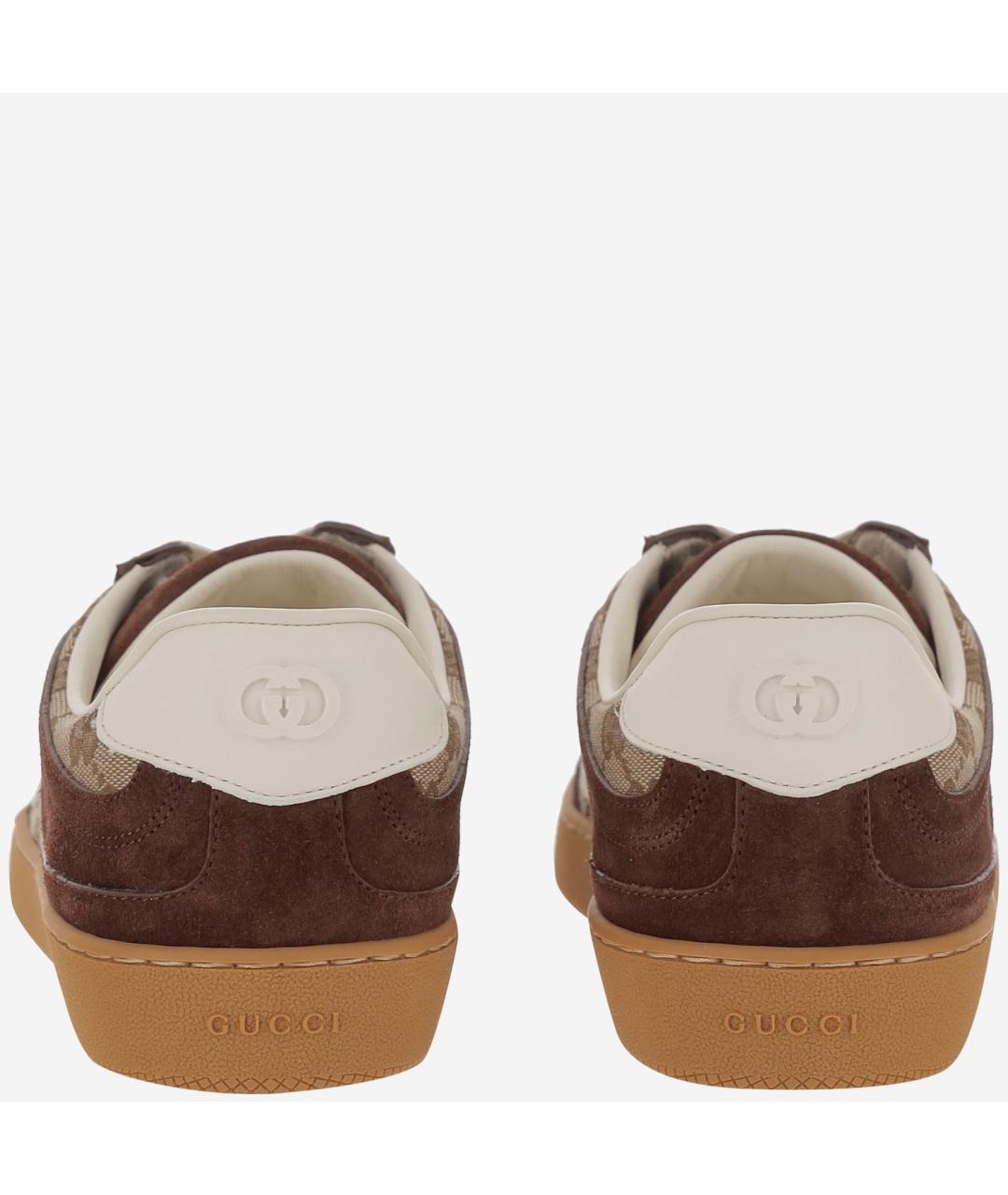 GUCCI Коричневые низкие кроссовки / кеды, фото 4