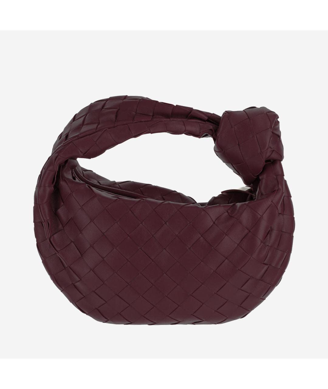 BOTTEGA VENETA Бордовая кожаная сумка с короткими ручками, фото 3