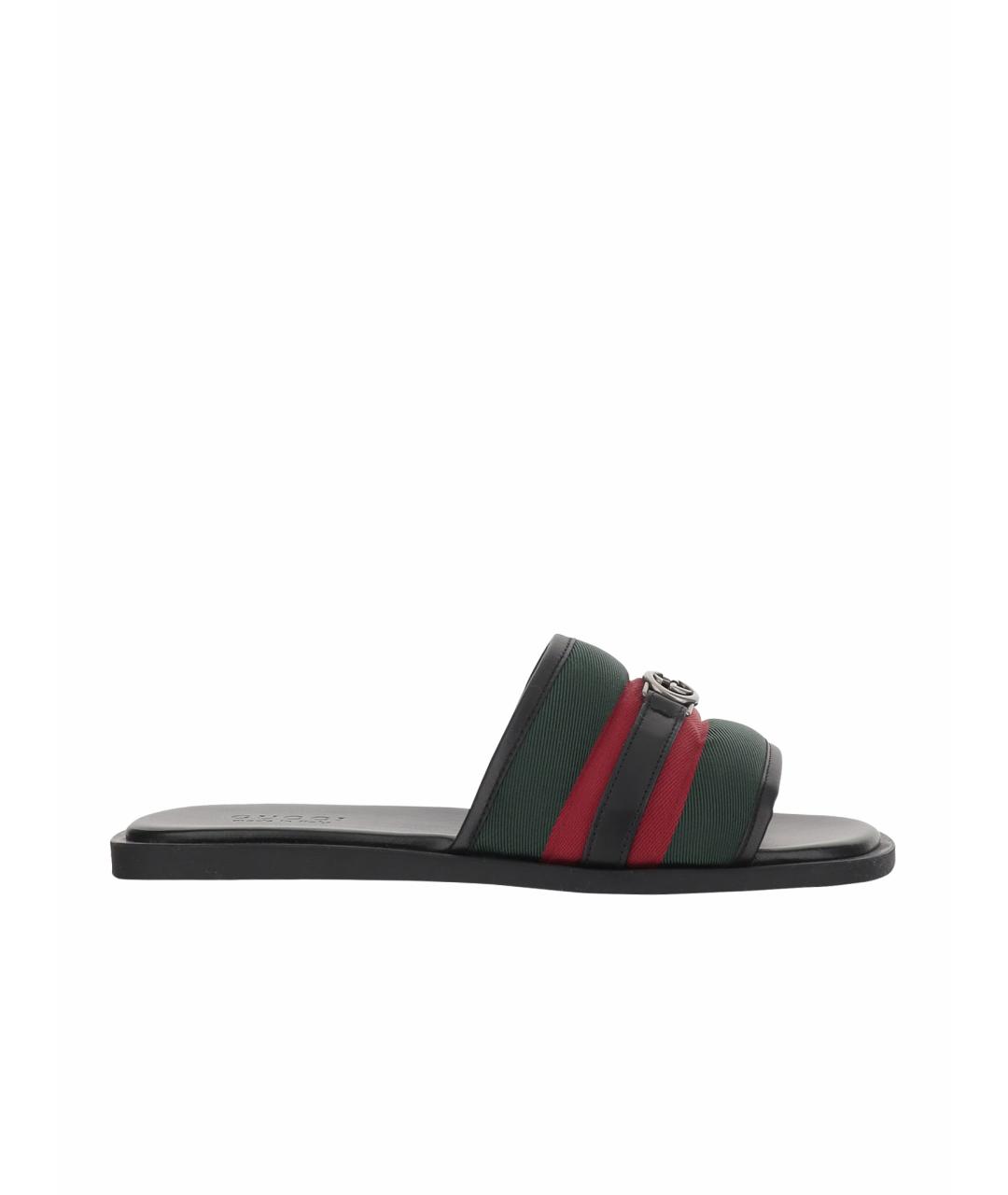 GUCCI Мульти синтетические шлепанцы, фото 1