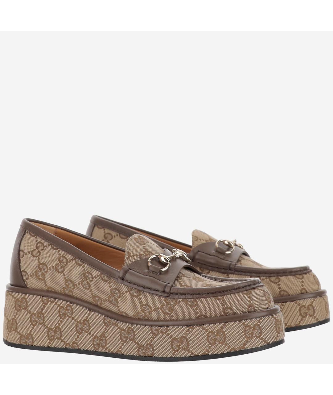 GUCCI Бежевые лоферы, фото 3
