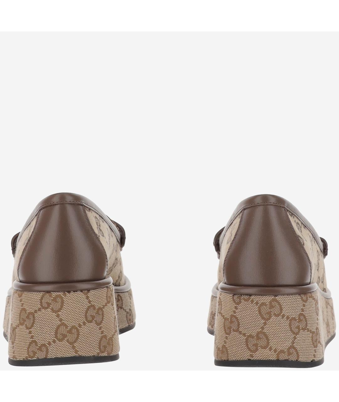 GUCCI Бежевые лоферы, фото 4