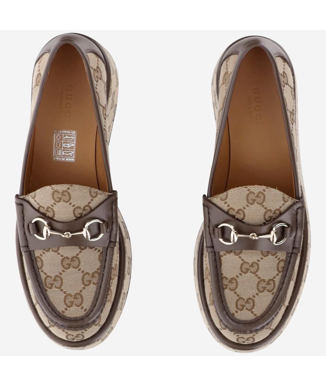 GUCCI Бежевые лоферы, фото 2