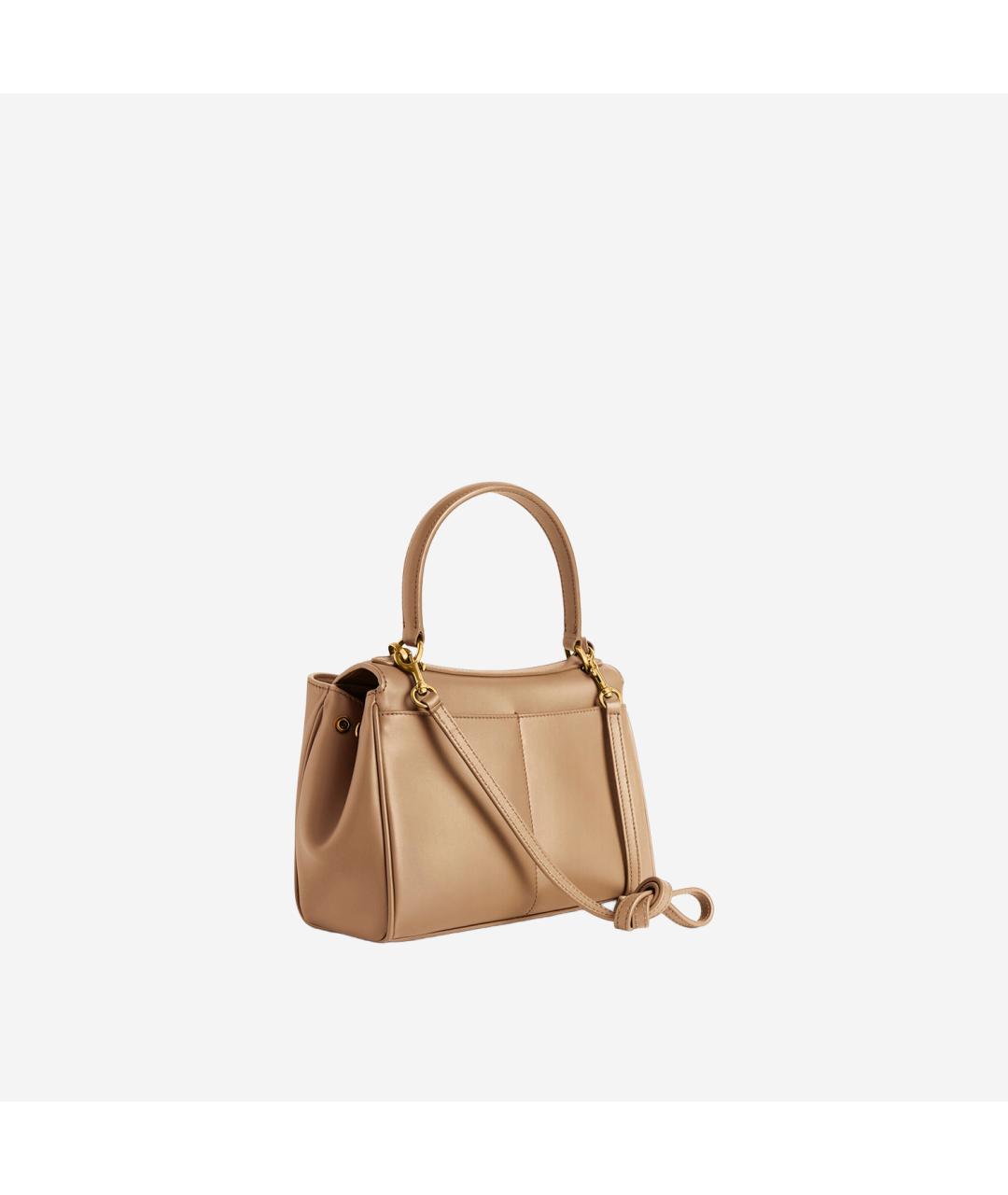 BALENCIAGA Бежевая кожаная сумка тоут, фото 3